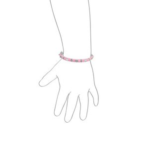 Grosir gelang perhiasan wanita gelang hati Enamel putih buatan tangan berlapis emas 18K