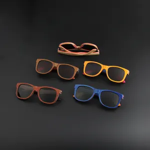 Skateboard floating wooden glasses polarized sunglasses fashionable combination wood sun glasses 2020