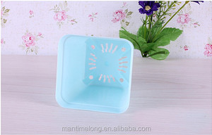 Wholesale Flower Pots Small Gardening Plastic Pots Creative Colorful Mini Flower Square <strong>Planters</strong> - Product Image 2