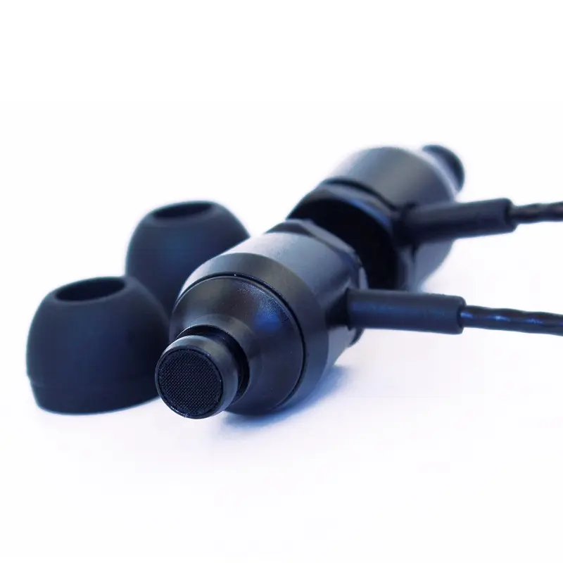 Headphone berkabel 3.5mm, Headset In-Ear dengan mikrofon Bass Stereo olahraga kontrol In-line