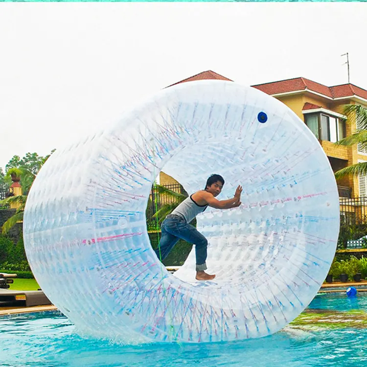 पीवीसी inflatable पानी zorb रोलर के लिए पानी पार्क, Inflatable समुद्र तट पानी रोलर गेंद बिक्री के लिए