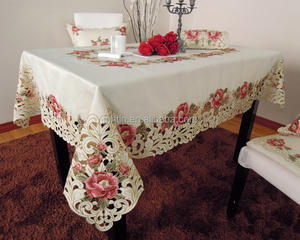 थोक कशीदाकारी <span class=keywords><strong>tablecloths</strong></span>, कस्टम-मेड भोज <span class=keywords><strong>tablecloths</strong></span> विभिन्न डिजाइनों के साथ. - Product Image 1