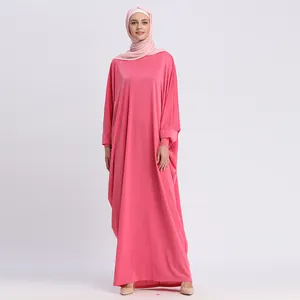 Baju Gamis Wanita Desain Baru Jaring Bordir Bunga Ungu Mewah Lebaran Sederhana Trendi Baju Maxi Modis