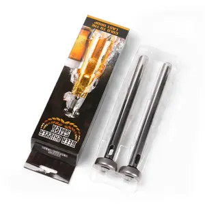 BetterZ 2Pcs Stainless Steel Beer Chiller Stick Beverage Cooling Rod Cooler  Frozen Bar Tool