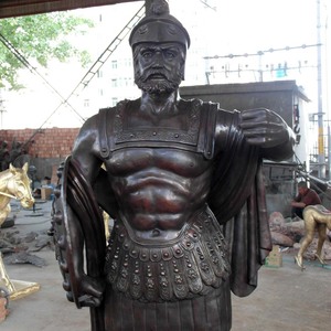 等身大ローマアンティークキャストブロンズ戦士彫刻像屋外装飾用