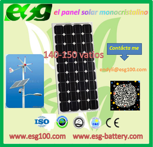 150 w monocristalino de paneles solares FOTOVOLTAICOS fabricantes en China/pv panel solar precio - Product Image 1