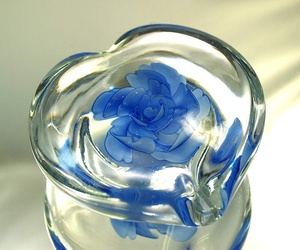 Herzform Blume Klarglas Glaskugel Brief besch werer - Product Image 1