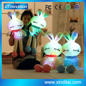 Led lampeggiante lunghe orecchie di coniglio di peluche giocattoli - Product Image 1