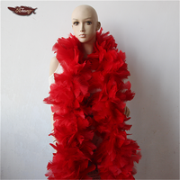 Boa en plumes de dinde noir, 200 grammes, 1 pièce, bon marché, décoration tissu pour spectacle de danse, vente en gros