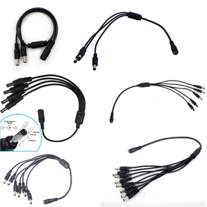 DC Power Splitter <span class=keywords><strong>สาย</strong></span>อะแดปเตอร์หญิงชาย5.5X2.1มม. เชื่อมต่อสำหรับกล้องวงจรปิด - Product Image 1