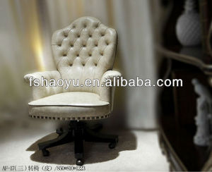En bois massif chaise de bureau, Pivotant chaise de bureau - Product Image 1
