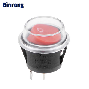 Sakelar Nyala/Mati KCD1-105 Kedap Air Bulat 20Mm dengan Penutup Sakelar Sakelar Sakelar Rocker - Product Image 5