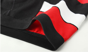 नई वेलेंटाइन दिवस आदमी कम वृद्धि विपरीत रंग पुरुषों मिलान धारीदार कपड़े अंडरवियर मुक्केबाजों - Product Image 3