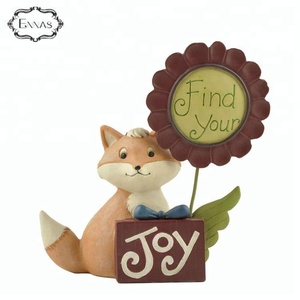 Saludos personalizados resina artesanía <span class=keywords><strong>serie</strong></span> <span class=keywords><strong>zorro</strong></span> y flores - Product Image 1