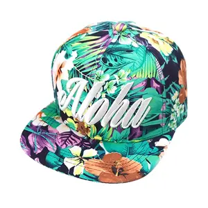 Cappello Snapback floreale sublimazione personalizzata di alta qualità per uomo donna