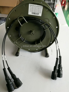 Tambor de cable de <span class=keywords><strong>fibra</strong></span> blindado móvil retráctil portátil para entornos hostiles/carro de carrete/con conector impermeable PDLC - Product Image 2
