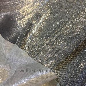IN MAGAZZINO Habotai Velluto di Seta Burn Out spandex nylon stretch tessuto in velluto morbido oro metallizzato argento vendita calda
