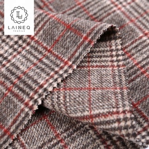 베스트 셀러 유명 브랜드 블랙 레드 격자 무늬 셰르파 양털 멜튼 울 원단 - Product Image 4