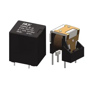 HKE Dc Car Miniature Relay Automotive 5 Pin 12V Black High Power PCB Sealed Coil High Power Relay