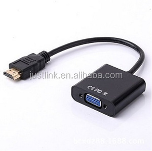 Kabel Adaptor HDMI Ke VGA Konverter Pria Ke Wanita untuk PS4 1080P Digital Ke Audio Video Analog untuk PC Laptop Tablet