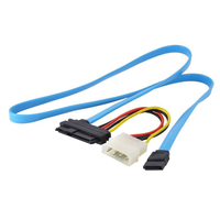 Cable de Datos SFF-8482 SAS a SATA de 7 Pines Hembra + IDE de 4 Pines Macho