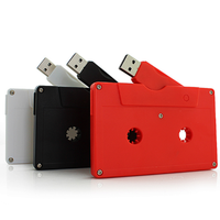 Cadeau promotionnel, autocollant personnalisé spécial, clé USB en forme de cassette audio 4 Go 8 Go 16 Go 32 Go