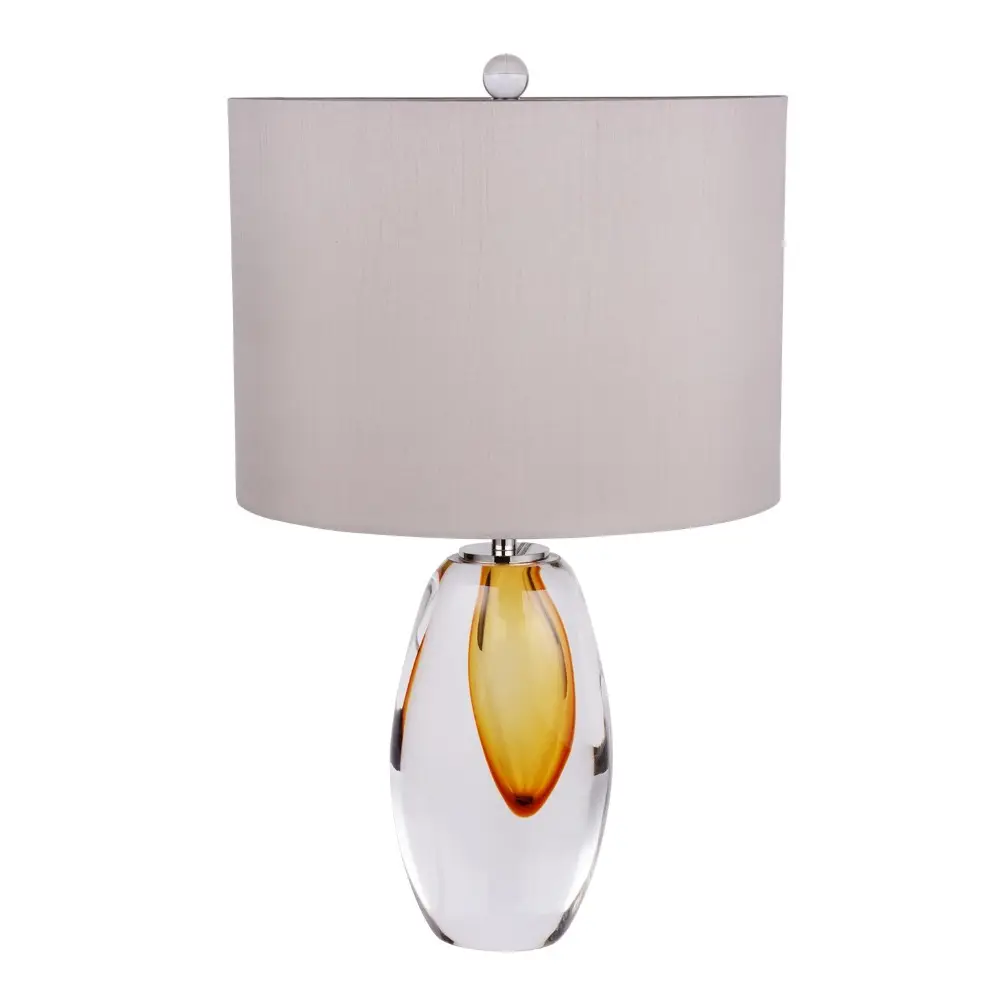 Lampe de Table en cristal au Design Unique, art moderne, avec abat-jour gris, en verre de Murano, pour chambre à coucher, 1 pièce