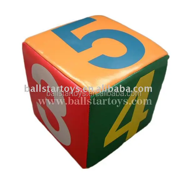 12cm PU soft stuffed number educational cube toy Square balll/educational toys for 3 year old