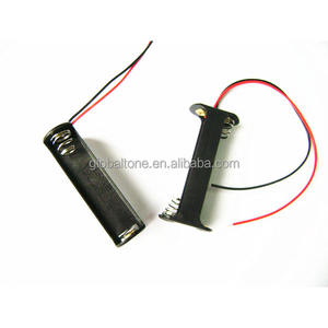 Negro plástico celular 2xAA (UM-3 * 2) 3 v Caja Del Sostenedor de Batería con cable - Product Image 1