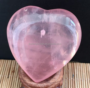 En forma de corazón al por mayor cristal de cuarzo rosa Healing chakra piedras preciosas corazones para regalo - Product Image 5