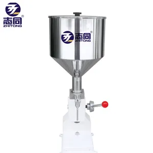 ZT prix d'usine A03 5-50ml petite machine de remplissage de bouteilles à piston manuel pour les produits chimiques de détergent liquide de crème cosmétique