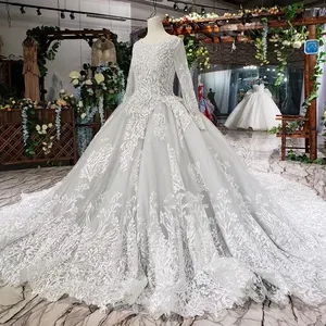 HTL603 中国苏州工厂重型贴花图案高品质婚纱俄罗斯新娘礼服