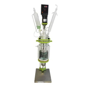 Chemische Destillatie Apparaat Rvs Jacket Borosilicaatglas Reactor 1000 Ml Voor Verkoop