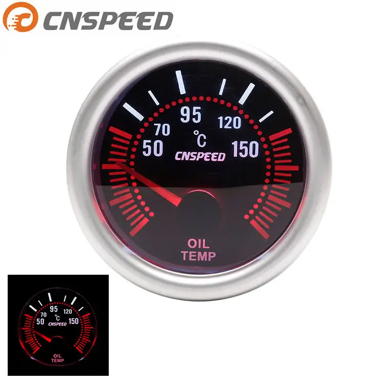 CNSPEED 2 ''52 millimetri Car Auto Oil Tester del Calibro di Temperatura Puntatore LED con Sensore di Temperatura Olio