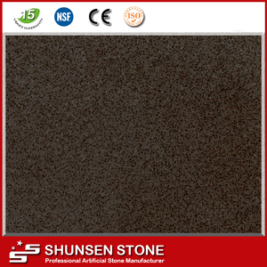 Artificiale quarzo lastre tarif quartz table de pierre top brown couleur - Product Image 6