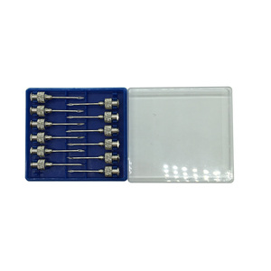 Luer Lock ฮับทองเหลืองทรงสี่เหลี่ยมผืนผ้า,เข็มสำหรับสัตวแพทย์ทำจากสเตนเลสสตีลสำหรับใช้ซ้ำได้ - Product Image 2