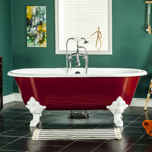 <strong>72</strong>'' Double Ended Cast Iron Bath <strong>Tub</strong> with Antique <strong>Clawfoot</strong>
