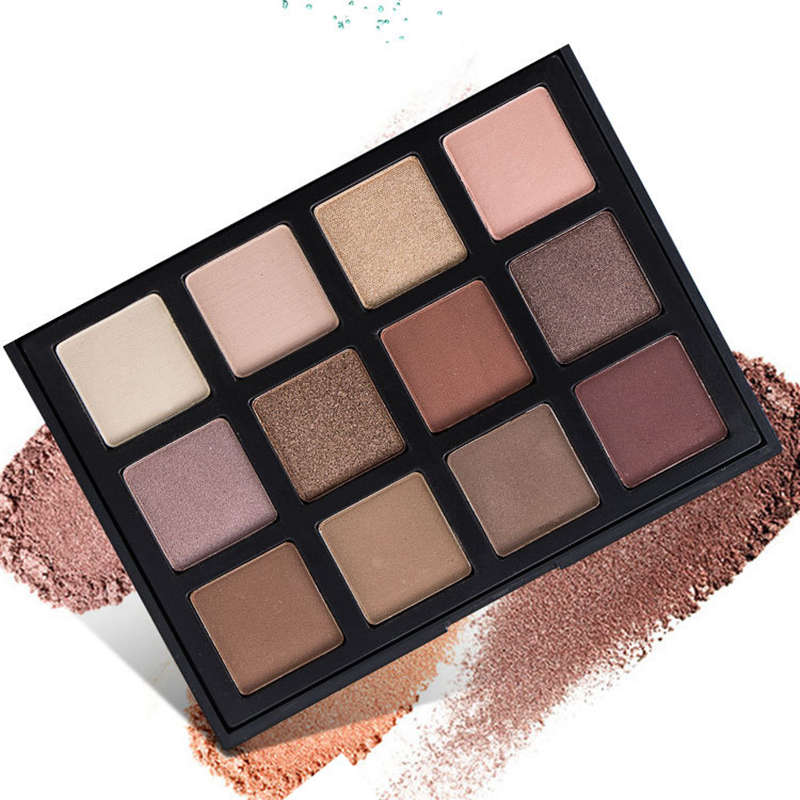Cosmétiques de Maquillage Cosmétique Ombre À Paupières 12 Couleurs Palette de Fard À Paupières D'OEM/ODM chatoyant Mat