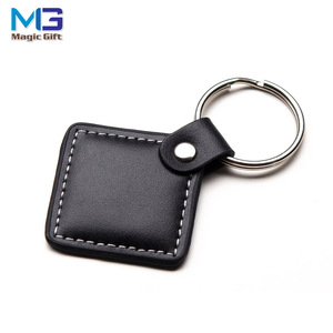 2021 Nieuwe Geschenken Groothandel Custom Logo Reliëf Lederen Sleutelhanger - Product Image 2