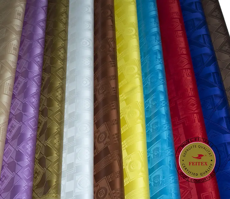 Gros Tissu Coton Bazin Riche Chine Fournisseurs Brocart Tissu Africain Vêtements