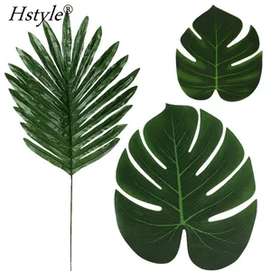 36 Pcs 3 Kinds Artificial Palm Leaves Tropical Plant Faux Leaves for Hawaiian Luau Party Suppliers Birthday Decorations FZH307