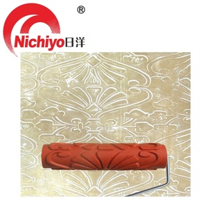 ผนังพื้นผิวลายฉลุรูปแบบแปรงตกแต่งนูนสีลูกกลิ้งแขน - Product Image 2