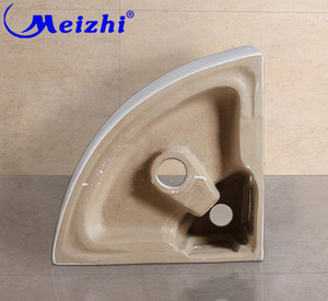 Lavabo triangulaire en céramique pour salle de bain à vendre - Product Image 4