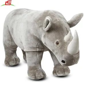 New products Lifelike Stuffed Animal Rhinoceros plush toys Giant Rhinoceros gray plush Rhinoceros