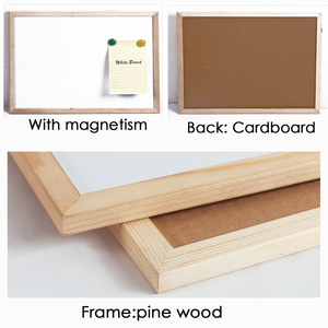 Pizarra Magnética con Marco de Madera Foska, Pizarra Blanca para Aula y Oficina - Product Image 3