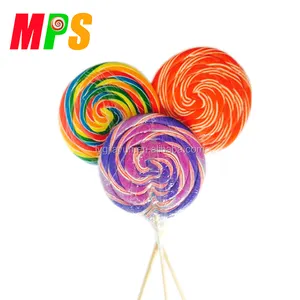 Giant sweet swirl wave plate lollipop candy