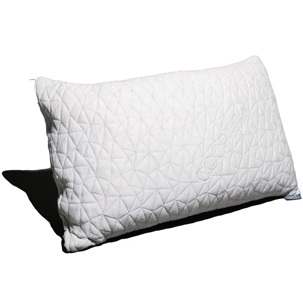 Nursing king size nalo neck zero pressure bamboo sleeping pillow shredded memory foam pillows with zipper Removable pillow Cover