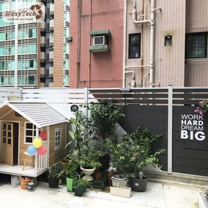 wpc面板边界花园格子围栏，带铝柱中架塑料围栏 - Product Image 6