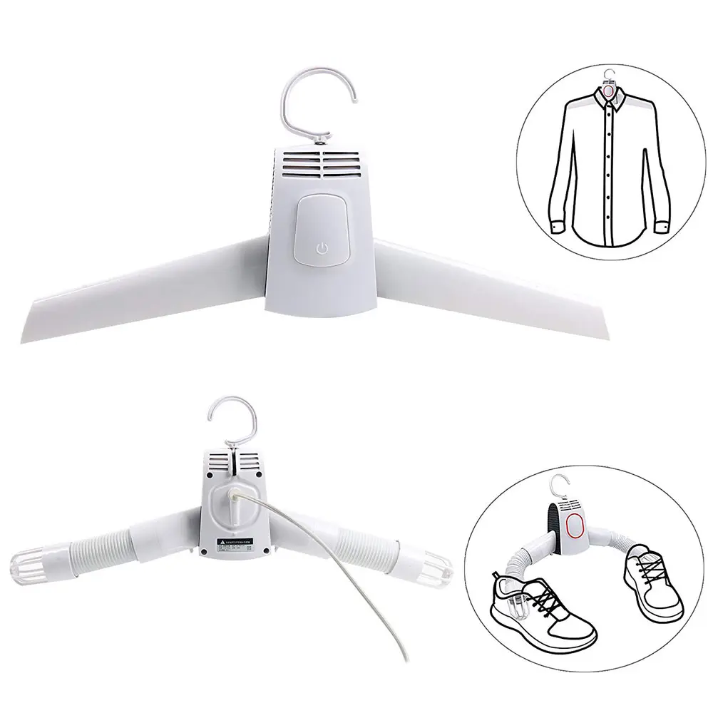 Mini Portable Clothing Drying Hanger, Compact Electric Clothes Drying Rack, Smart Shoes Dryer Heater Great for Travel Business