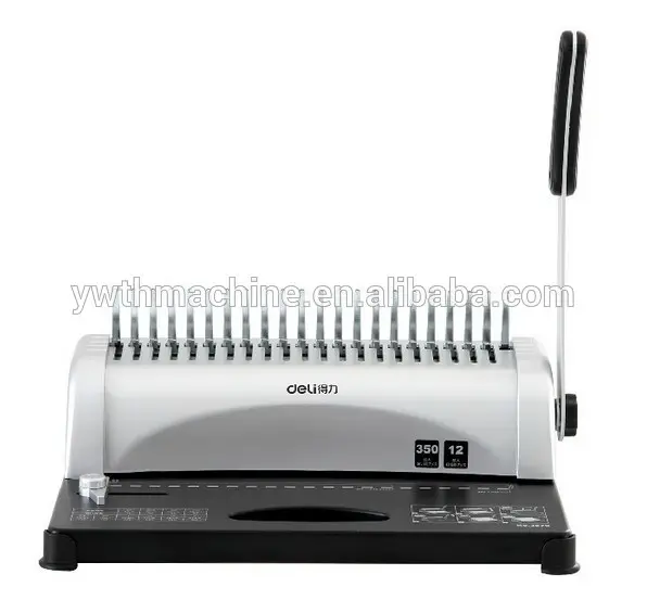 Desktop Manual Office Comb Coil Hole Puncher Binder 350 Sheets Book Binding Machine